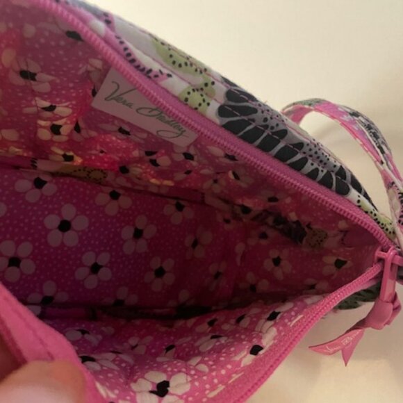 VERA BRADLEY PRISCILLA PINK LIZZY SMALL CROSSBODY PURSE ZIP CLOSE Preowned - Picture 4 of 4